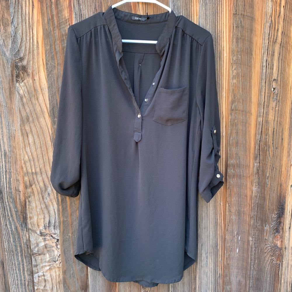 Poetry women’s black blouse. (B)
